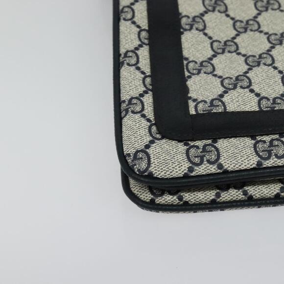 GUCCI GG Supreme Sherry Line Shoulder Bag Pvc Navy Gold 41 02 013 - Picture 10 of 16